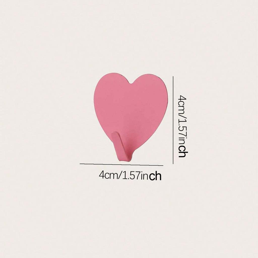 3/5/10/20 шт. - Крючки в форме сердца - Ржавчиноустойчивые, многоразовые для полотенец, одежды и ключей - Легкая установка, не требуется сверление