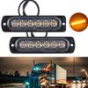 2x 4/6 светодиодных стробоскопа, сигнальная лампа, мигающая решетка, автомобильный маячок, лампа желто-белого цвета, светофор для грузовика, 12 В 24 В