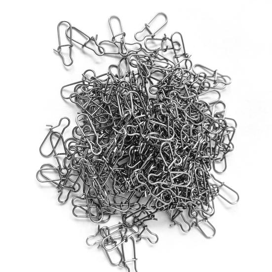 100 шт. Рыболовная застежка-вертлюжок Fastlock Коннектор для приманки Нержавеющая сталь Морская вода Быстрозажимная клипса для рыбалки