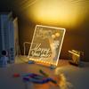 Light Up Acrylic Message Board Rewritable DIY Children's Glowing Drawing Board Message Lamp Acrylic Drawing Board 7 Colorful Pen