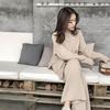 Korean Style Knit Wide-Leg Pants & Sweater Set for Women - Fall/Winter 2024