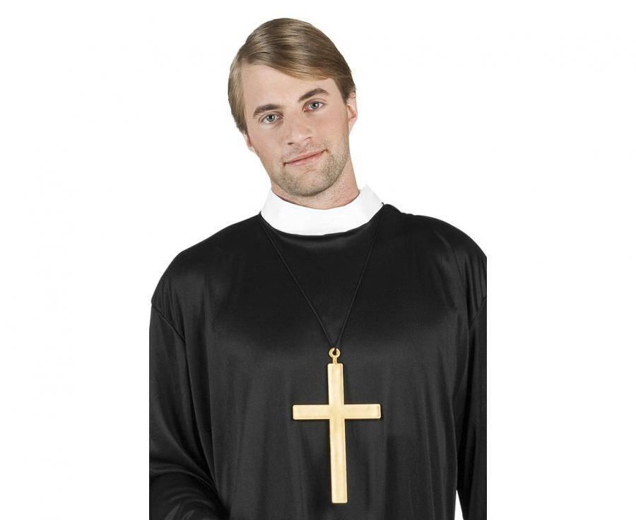 Priest' Cross, Nun' Necklace Gold, 24cm