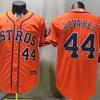 Houston Astros 44 Alvarez Orange Embroidered Fan Baseball Jersey Unisex Sportswear