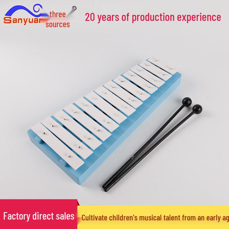 Красочный 15-нотный алюминиевый глокеншпиль для раннего развития детей и школьного обучения