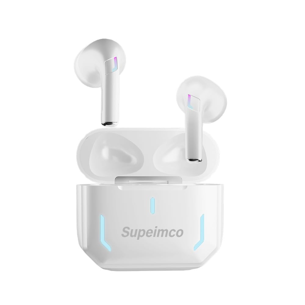 Bluetooth Игровые Беспроводные Бинауральные ENC Шумоподавление Автоматическое Сенсорное Длительное Воспроизведение Siri Наушники для Веб Музыки Инструкция 2024 5.4 Наушники с Низкой Задержкой,