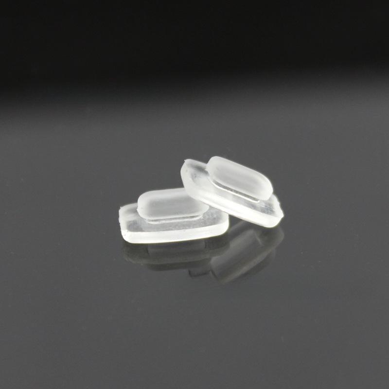 Silicone Rectangular Frosted Nose Pads Clip-on/Snap-on for Glasses & Sunglasses