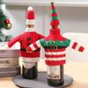 DIY Christmas Wine Bottle Cover Creative Wine Bottle Knitted Sweaters Table Decoration