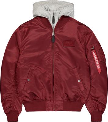 Зимняя куртка Alpha Industries MA-1 D-Tec Hood Bomber Jacket (183110) бордовый (183110-184)