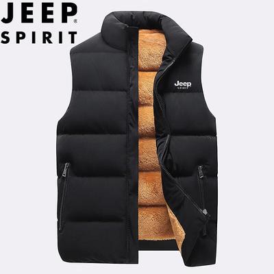 Мужской стеганый жилет JEEP SPIRIT с воротником-стойкой без рукавов