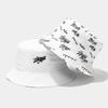 Women English Letters Double Side Bucket Hat Reversible Sun Protection Cap Men's Panama Hat Fisherman Hats Beach Caps