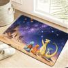 Pokemon Umbreon Watercolor Print Non-Slip Doormat, Absorbent Floor Mat for Home Decor