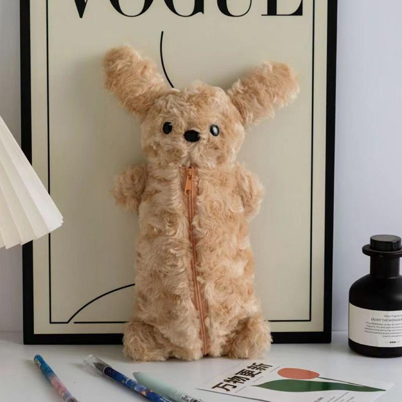 Корейский стиль щенок пенал мягкий плюшевый школьный канцелярский большой емкости ручка сумка для канцелярских принадлежностей для студентов