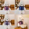Cartoon Dog White Animal Stuffed Plush Toy Scarf Doll Children Birthday Gifts