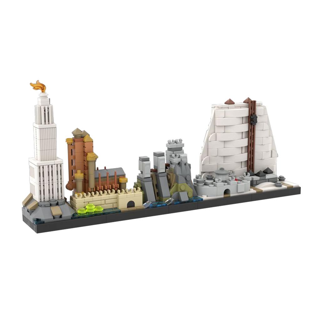 Gobricks MOC Игра Престолов Вестерос Городской Пейзаж Кубики Город Игра Престолов Пейзаж Строительные Блоки Игрушки Для Детей Подарок