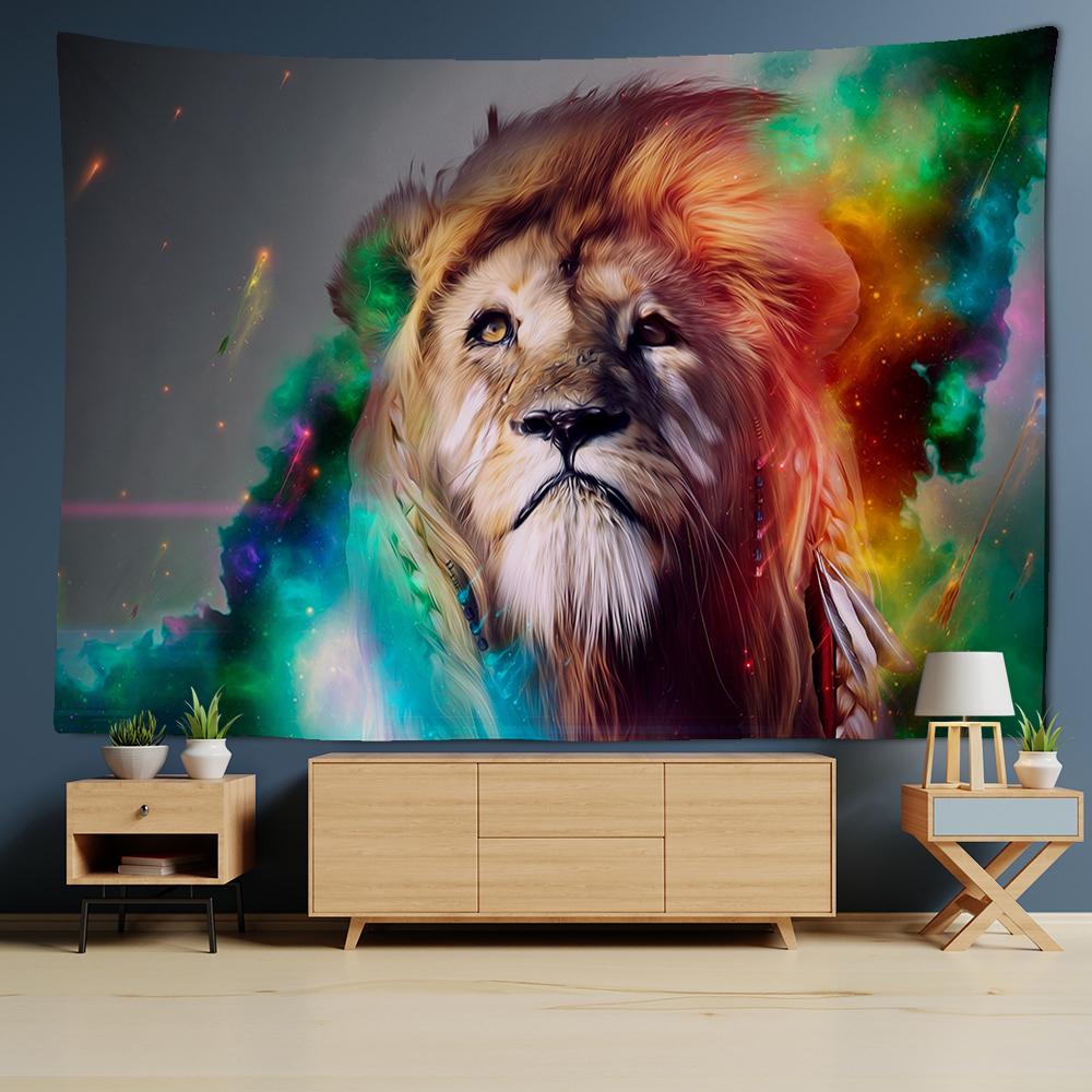 3D гобелен с рисунком льва, гобелен с африканскими животными, украшение стены, коврик для йоги, скатерть, пляжное полотенце