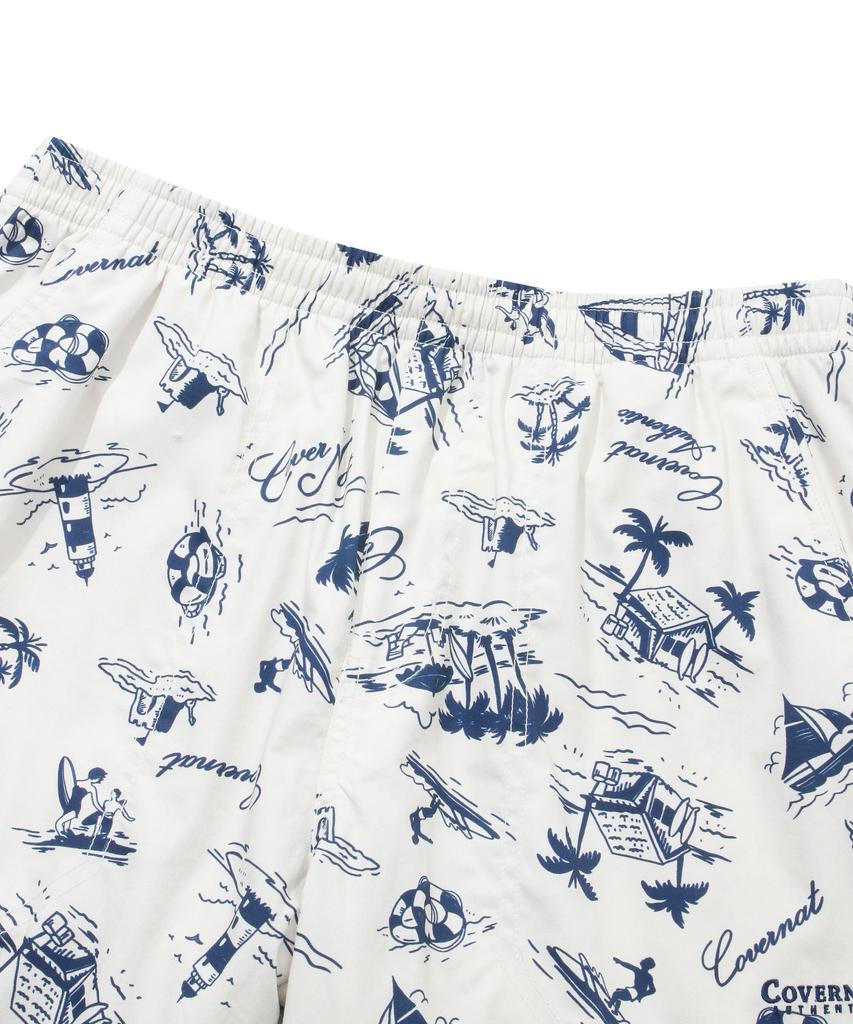 COVERNAT Beach Pattern Shorts Multi