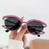 Luxury Cat Eye Sunglasses with Color Diamonds Fashion Trend Women Glasses Gafas De Sol Personalized Crystal Design