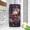 Ретро Готический Ночной Цветок Череп Печатный Чехол для Телефона для Samsung Galaxy A56 A14 A55 A16 A54 A36 A53 A52 A51 Цветочный Мягкий Чехол