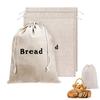 Reusable Bread Bag Eco-friendly Drawstring Design Easy To Clean Homemade Bread Storage Bag Dry Food Storage Organizer