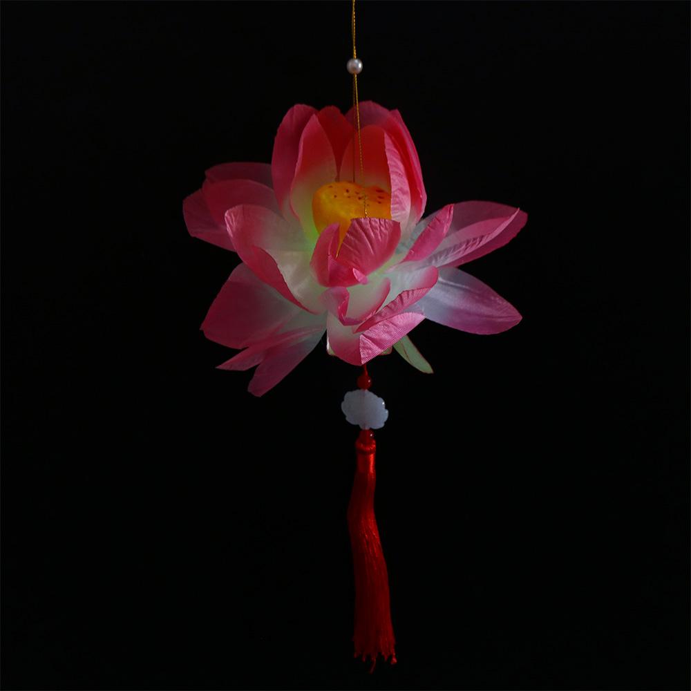 Flower Lantern Chinese Portable Lotus LED Lantern Mid-Autumn Lantern Lotus Light Festival Lantern