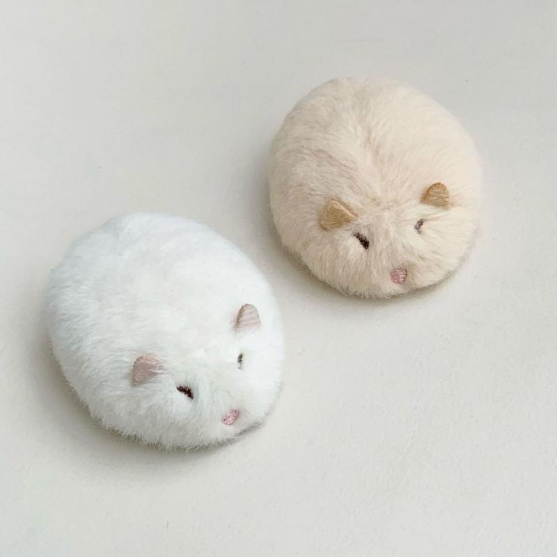 Fluffy Soft Hamster Hair Clip 1 Pcs Plush Creative Hair Accessory for Girls Daily Wear Holiday Gift Cosplay Use