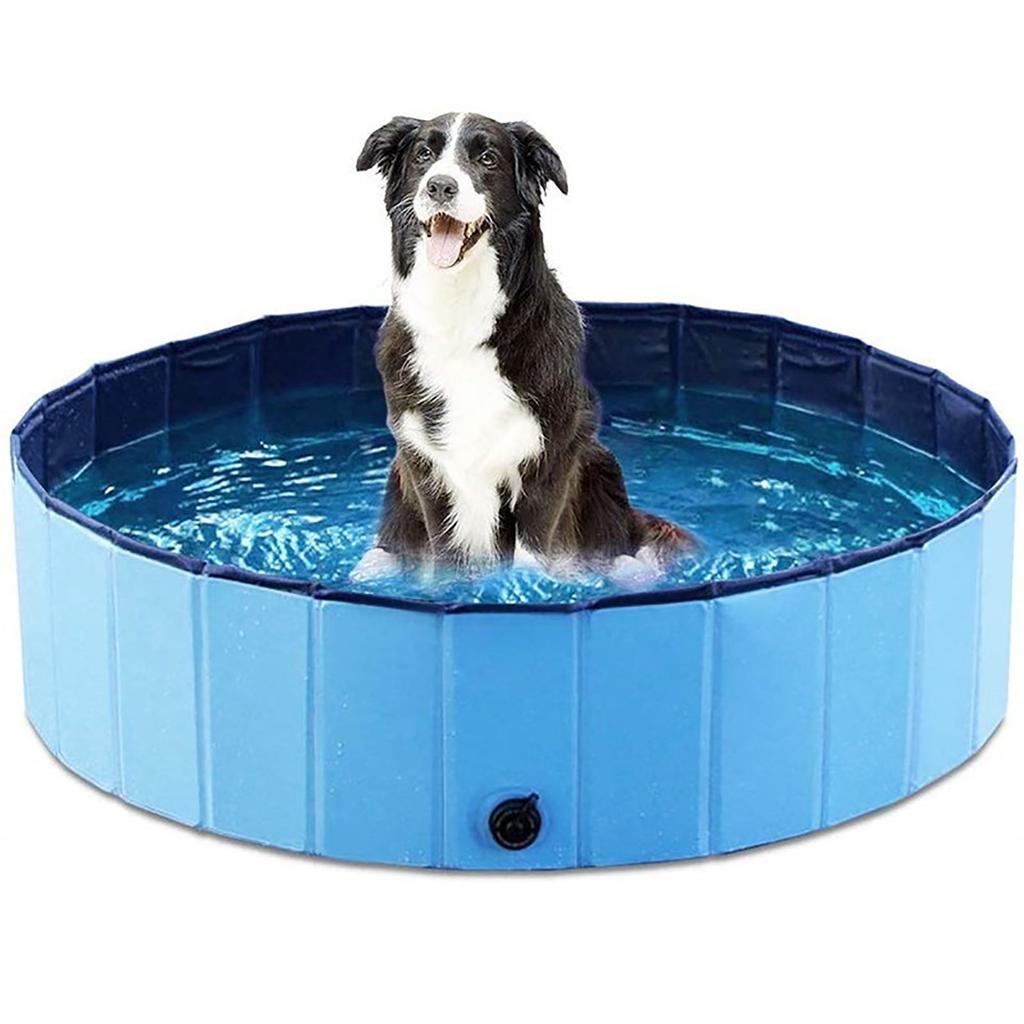 Foldable Dog Pool Pet Swimming Tub Bathing Pool PVC Cleaner Bathtub For Dogs CatBathtub Folding Portable Pet Pool Dog Care Outdoor Playing Bathtub