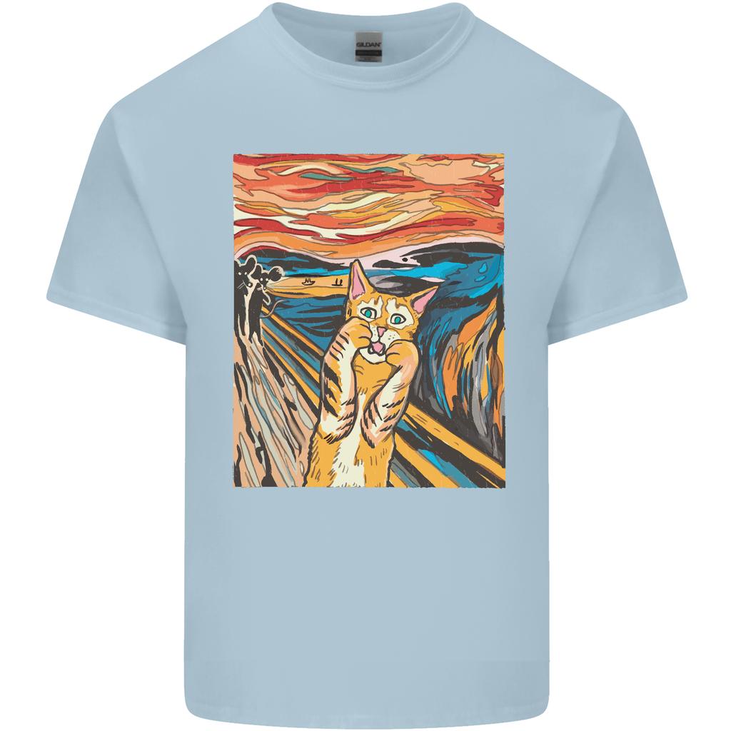 Cat Scream Painting Parody Unisexs Light Cotton TShirt