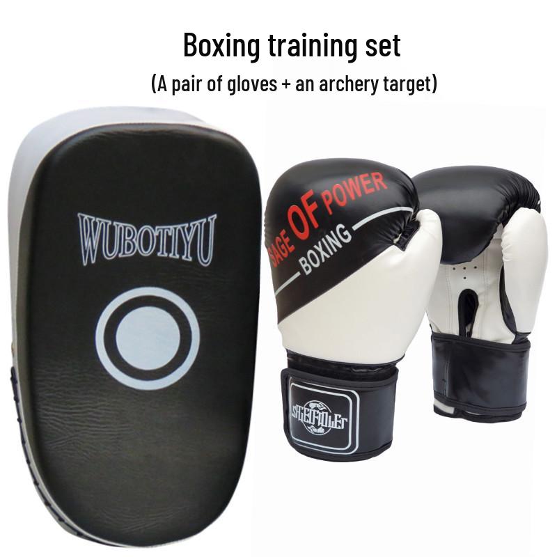 Unisex Training Boxing Set: Adult & Children's Gloves, Sanda Foot & Hand Targets