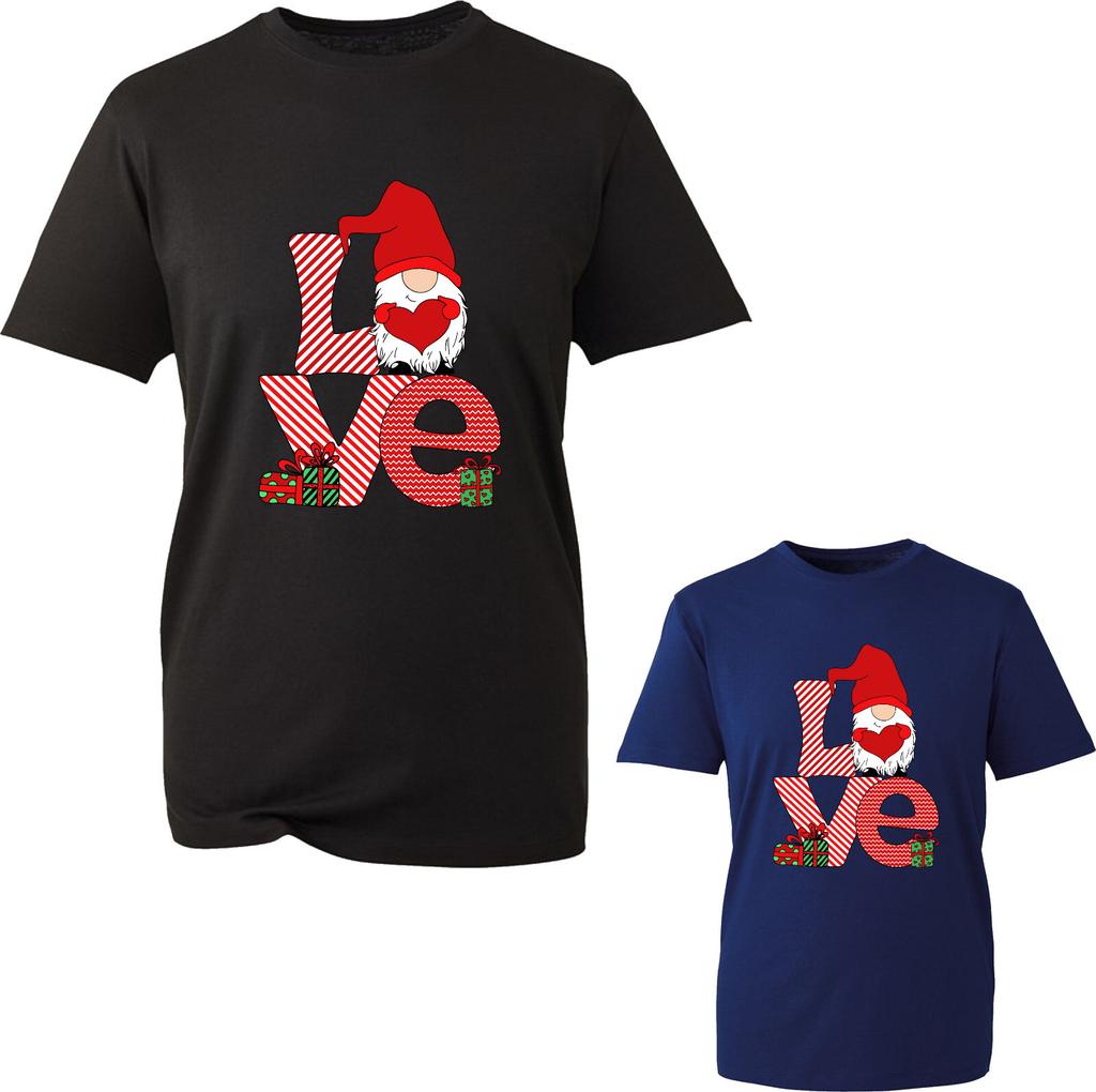 Love Gnome Christmas Tshirt Santa Gnomes Merry Christmas Xmas Holiday Tee Top