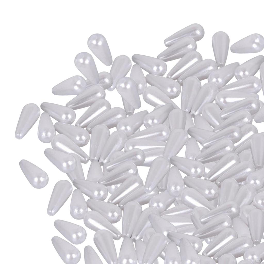 Жемчужные бусины, свободный жемчуг, искусственный жемчуг в форме капли, бусины в форме капли с отверстием для ожерелья