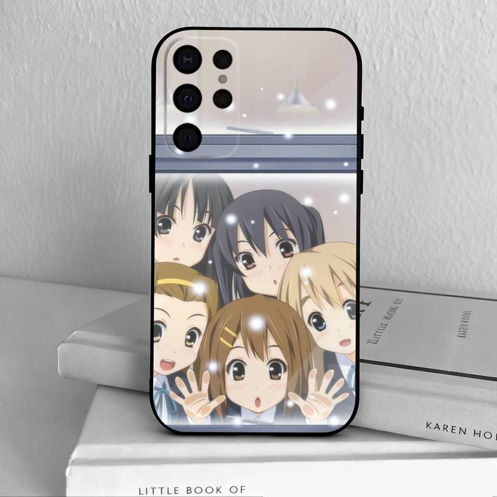 K-K-ON M-Music G-Girls Phone Case For Samsung S25,24,23,22,30,21,10,9,Ultra,Plus,Lite,FE,4,5 G Soft Black Case