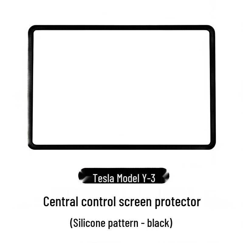 Tesla Model 3/Y Screen Protector Silicone Frame: Center Console Display Collision Cover.