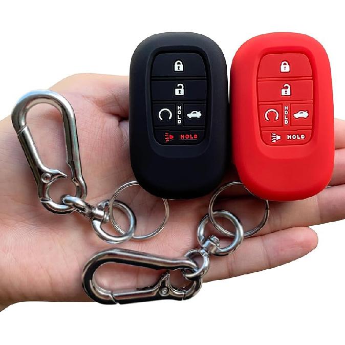 Чехол для ключа-брелока TANDRIVE Для (5 кнопок) Honda 2026 2025- Civic Accord CR-V HR-V Pilot И 2026 Passport, Силикон, 2 шт., Черный