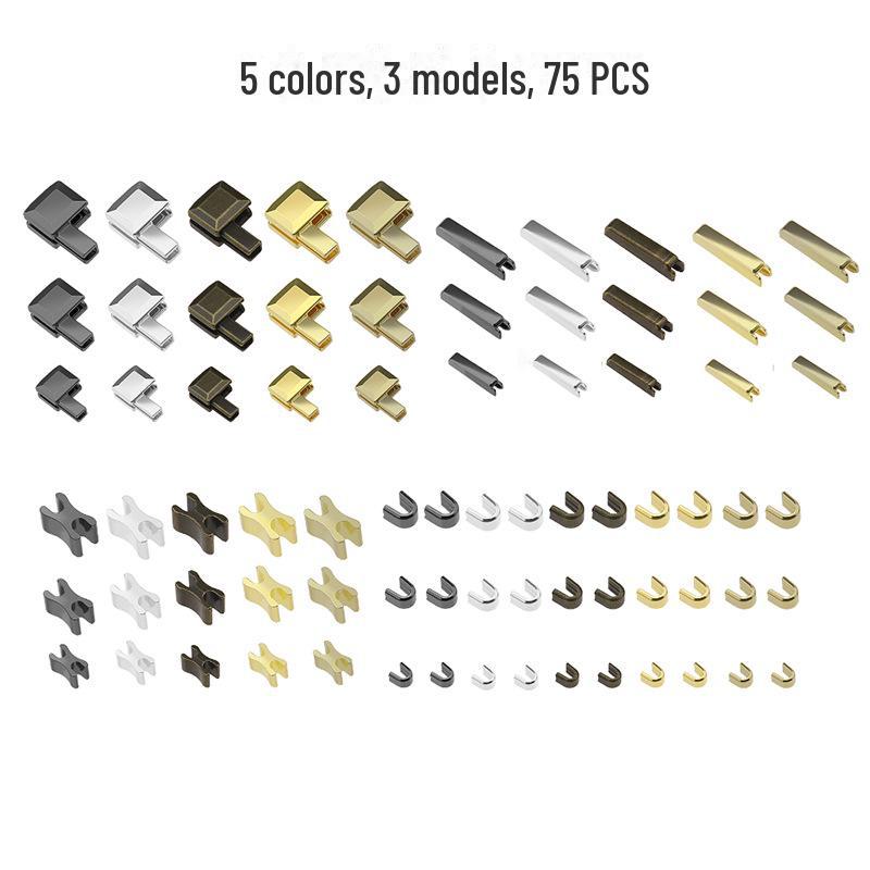 Комплект для ремонта металлической молнии с аксессуарами для двухстороннего открывания