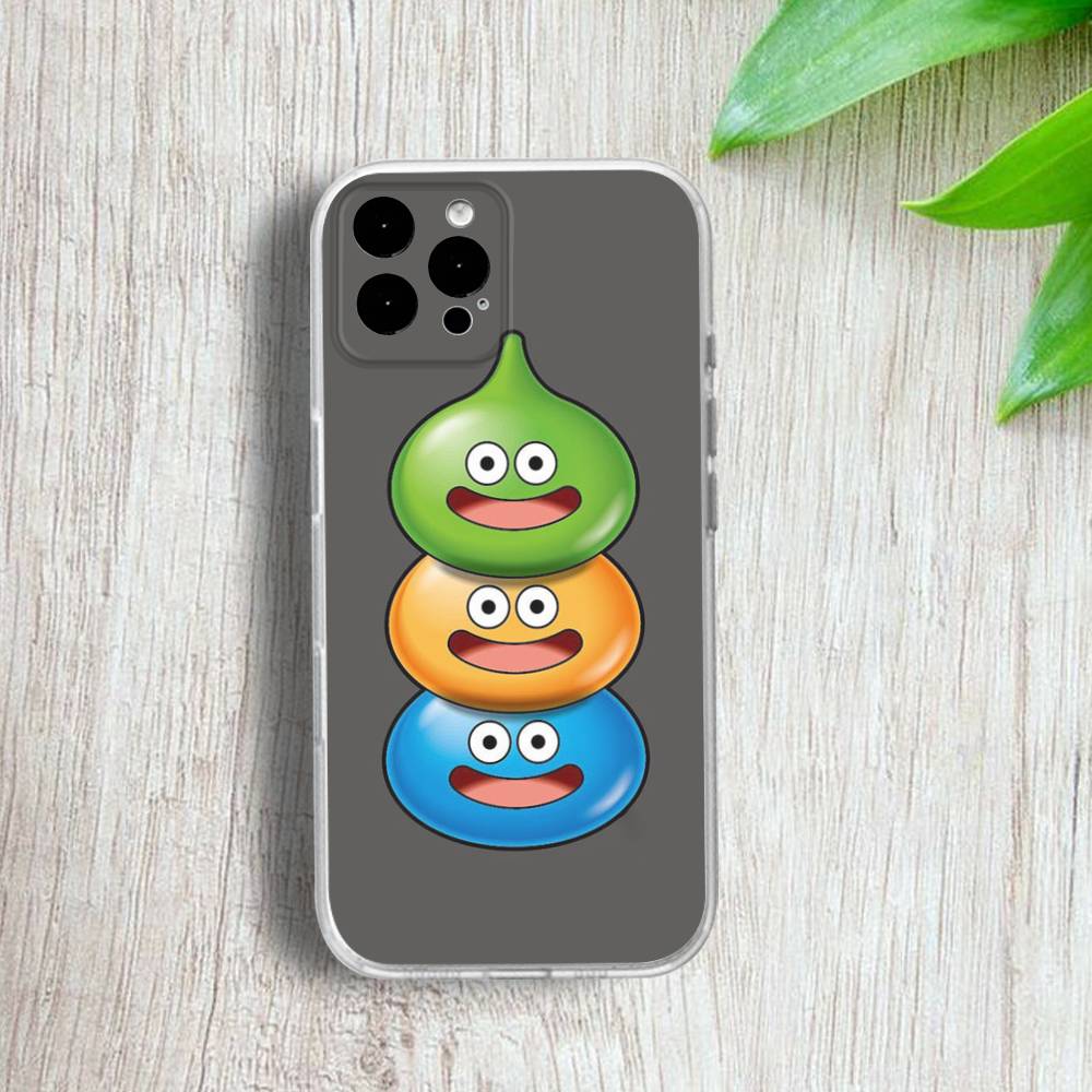 Dragon Q-Quest S-Slime Phone Case For iPhone 17,16,15,14,13,12,Pro,Max,Plus,E,SE4,Air,Mini Transparent Cover