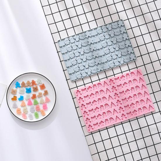 Рождественские силиконовые формы 72-гнездные мини рождественские фигурки устойчивы к высоким/низким температурам легко