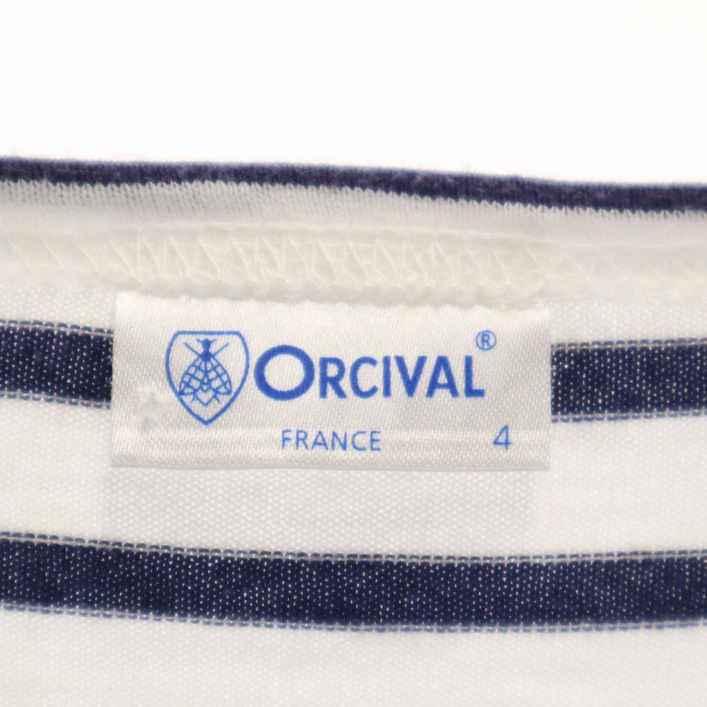 Orcival Made In Japan Border Pattern Short Sleeve Boat Neck Basque Shirt Men's Used