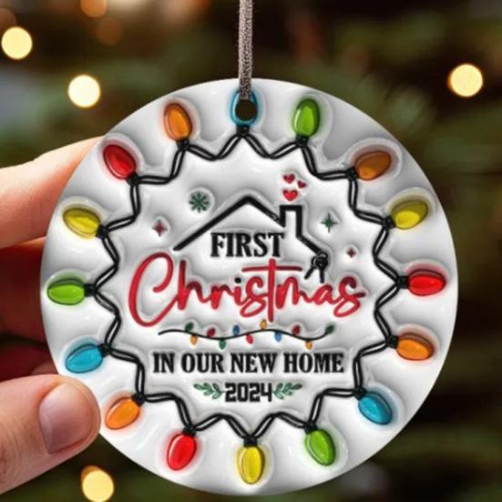 Friendship Christmas Ornament Acrylic Best Friend Gifts Xmas Tree Hanging Decoration for Women Sister Coworker