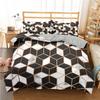 Мраморный пододеяльник Квин Фулл для детей, мальчиков, девочек, современный, роскошный, с мраморным принтом, чехол для одеяла с геометрическими кубами, постельный набор 2/3 предмета