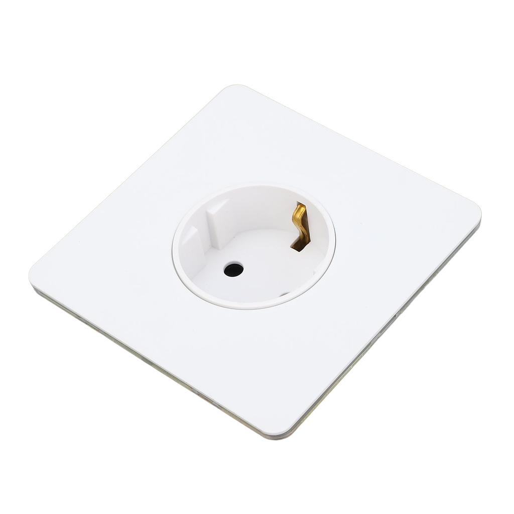 Настенная розетка Панель из нержавеющей стали Основание ПК Белый Современный настенный штекер для дома отеля 16А