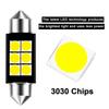 2Pcs C5W Led Bulbs Festoon 31mm 36mm 39mm 41mm Super Bright 3030 LED Car Interior Reading Lamps Auto Dome Lights Warm White 12V Dome Lights 6