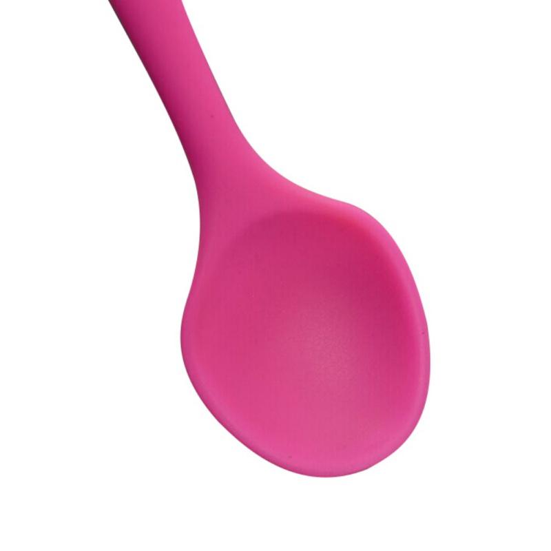 1 шт. Мини силиконовая ложка для дома, кухонные принадлежности, цветные термостойкие ложки