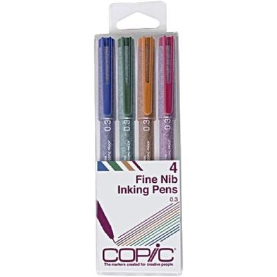 Набор цветных линеров COPIC Multiliner (4 ручки) для рисования и иллюстрации