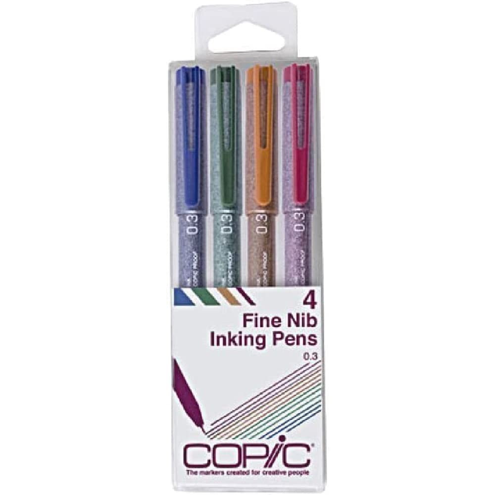 Набор цветных линеров COPIC Multiliner (4 ручки) для рисования и иллюстрации