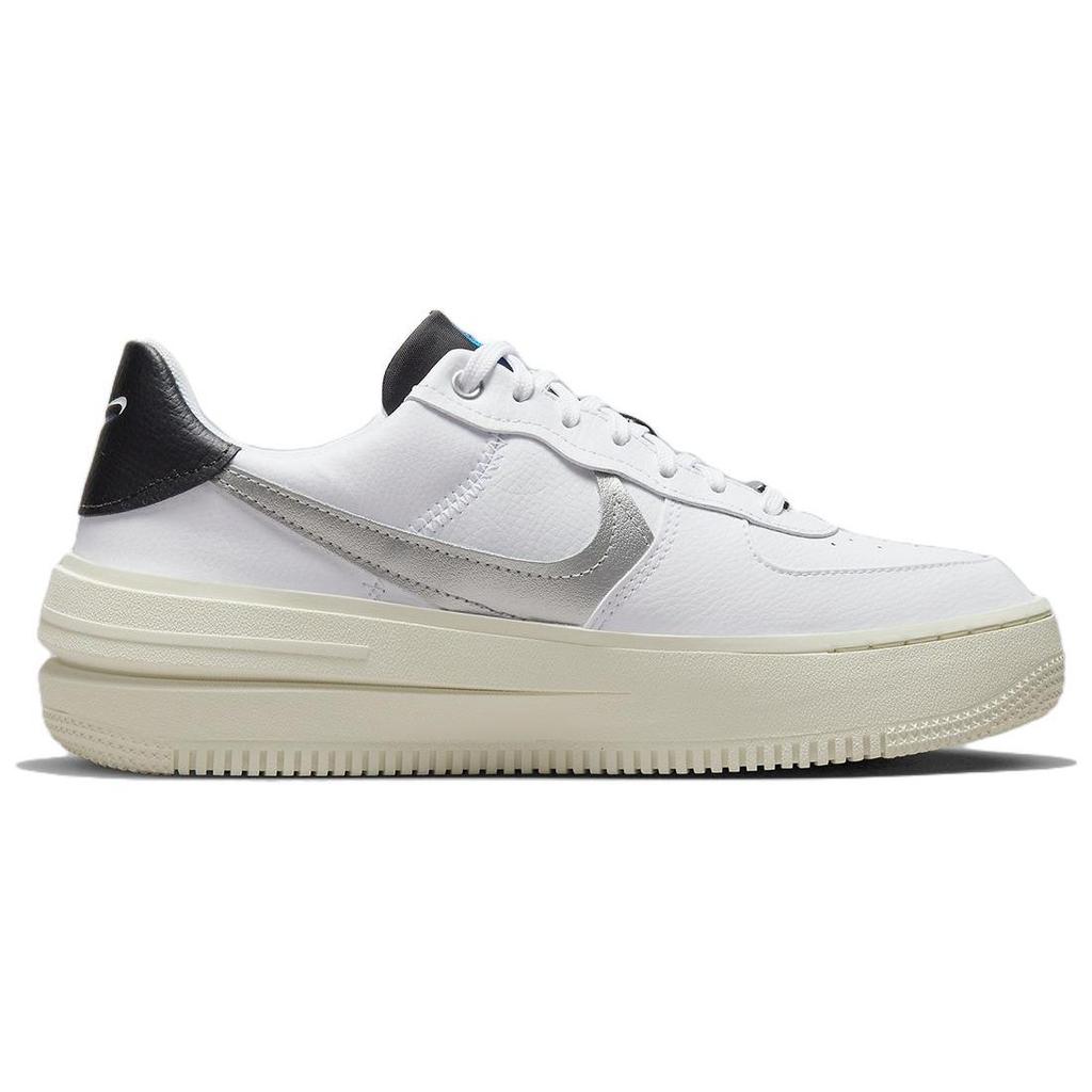 Nike Air Force 1 PLT.AF.ORM LV8 White Metallic Silver Women Sneakers Sail Black DX3199-100
