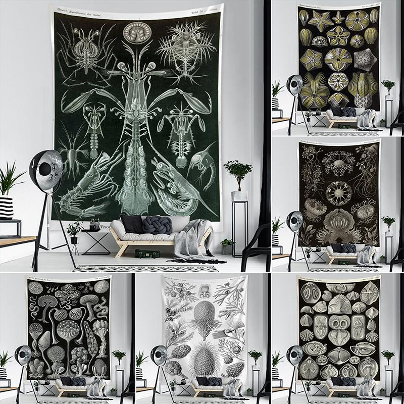 Пример морской жизни, картина, гобелен, настенная карта Таро, хиппи, богемный стиль, психоделическое искусство, домашний декор