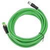 M12 To RJ45 Industrial Ethernet Cable IP67 Waterproof Connecting Line Wire 5m 16.4ft Length