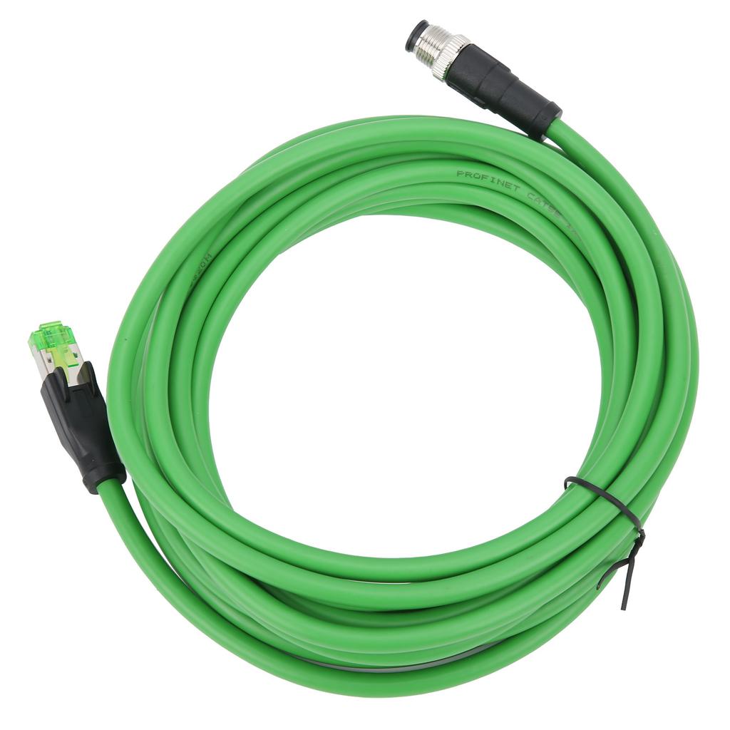 M12 To RJ45 Industrial Ethernet Cable IP67 Waterproof Connecting Line Wire 5m 16.4ft Length