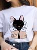 Women Fashion 2022 Cartoon Shirt Print Summer T-Shirts Female Sexy T-Shirt Aesthetic Clothes Summer Tops Trend Graphic T Top