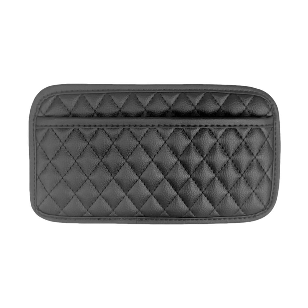 Кожаный карман для хранения в автомобиле Универсальная сумка для хранения в автомобиле для ключей, карточек, мелких вещей, органайзер на спинку сиденья, дверь, центральную консоль